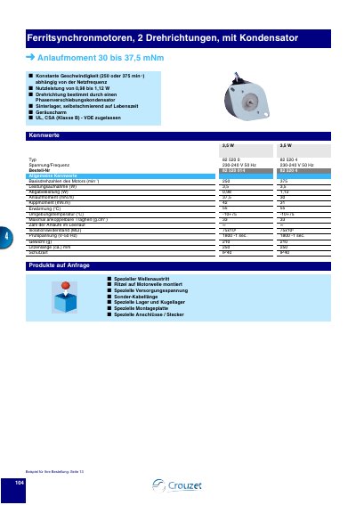 CROUZET 82520014 825204 technology data - cover page
