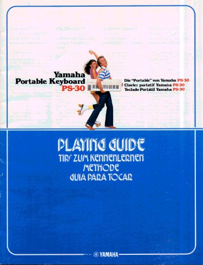 Yamaha PS-30 Portable Keyboard Playing Guide - cover page