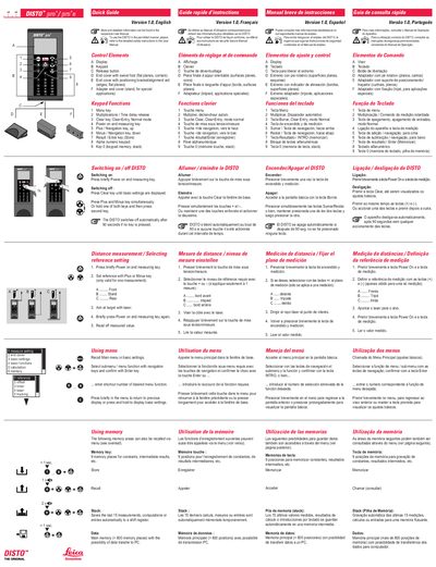 DISTO pro4/pro4 a Manual - cover page
