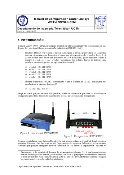 LINKSYS WRT54GS/GL UC3M Manual