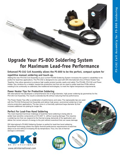 OKI PS-800 Soldering System handbook - cover page