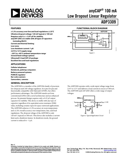 ANALOG DEVICES ADP3309handbookRev C - cover page