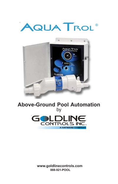 Aqua Trol 888-921-POOL Above-Ground Pool Automation User Manual - cover page