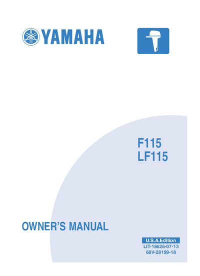 Yamaha F115 LF115 Outboard Motor Owner's Manual - cover page