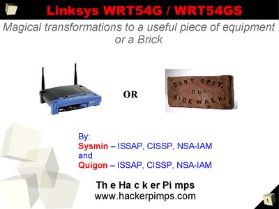 Linksys WRT54G/WRT54GS User Manual - cover page