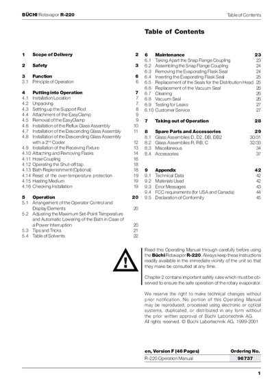 Büchi Rotavapor R-220 User Manual - cover page