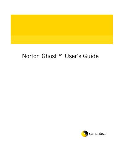 Norton Ghost 6.8 User Manual