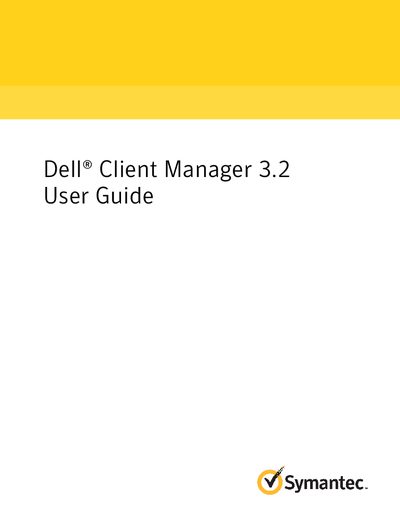 Dell Client Manager 3.2 User Guide - cover page