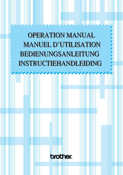 Brother Sewing Machine Operation Manual - cover page