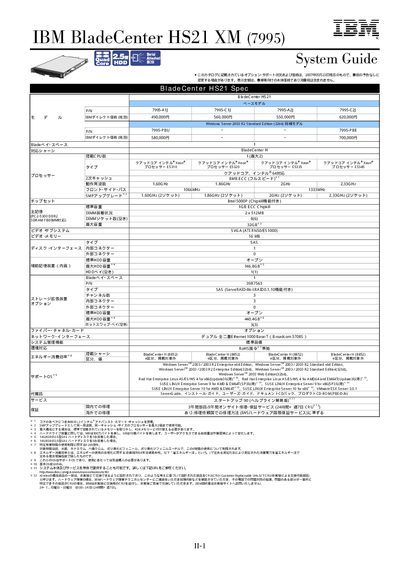 IBM BladeCenter HS21 XM Service Manual - cover page
