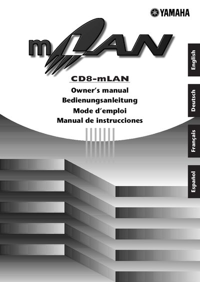 Yamaha CD8-mLAN Owner's Manual - cover page