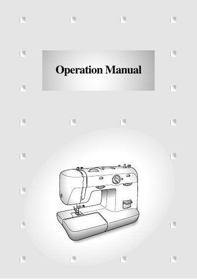 Brand Model Sewing Machine Operation Manual - cover page