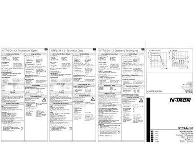 NTPS-24-1.3 Power Supply Datasheet - cover page