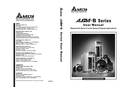 Delta ASDA-B Series User Manual - cover page
