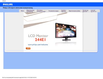 PHILIPS LCD MONITOR 244EI Manual(1)