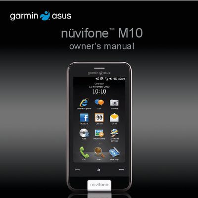 Garmin Nüvifone M10 User Manual - cover page