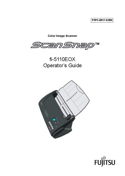 Fujitsu ScanSnap fi-5110EOX Operator's Guide