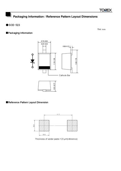 TOREX SOD-523 Manual - cover page