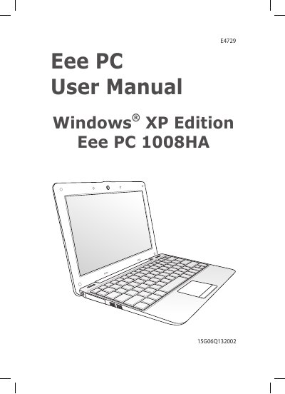 ASUS Eee PC 1008HAE4729 User Manual - cover page