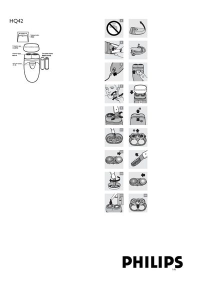 Philips HQ42 Shaver User Manual - cover page
