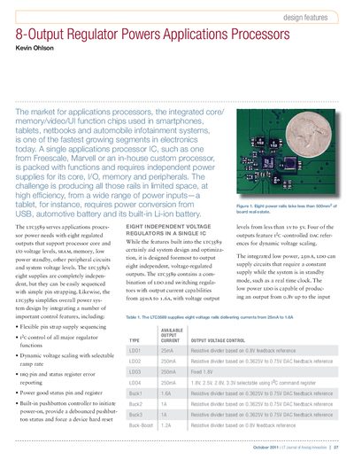 Analog Devices LTC3589 8-Output Regulator Datasheet
