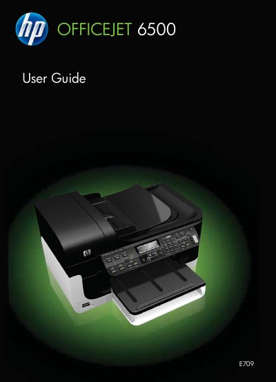 HP Officejet 6500 (E709) All-in-One User Guide - cover page