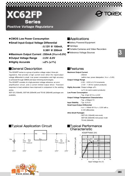 Torex XC62FP Series Datasheet - cover page