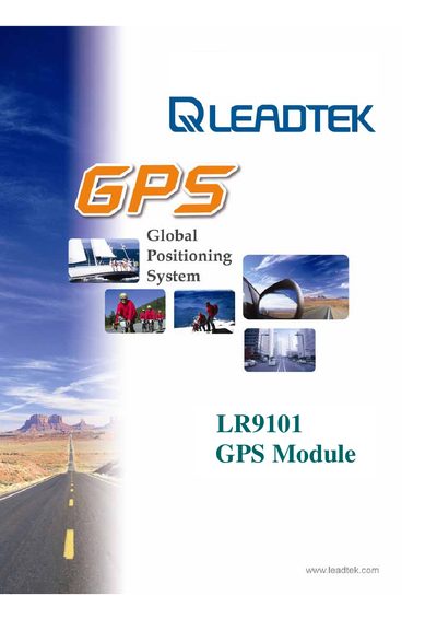 Leadtek LR9101 GPS Module Datasheet - cover page