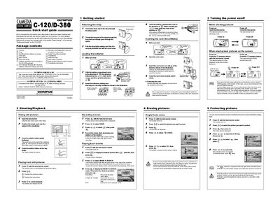 Olympus C-120/D-380 Digital Camera Quick Start Guide