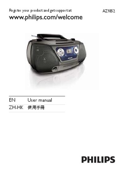 Philips AZ1852 CD Soundmachine User Manual