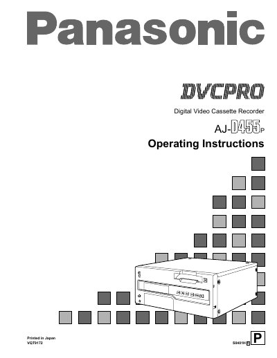Panasonic AJD455 Manual - cover page