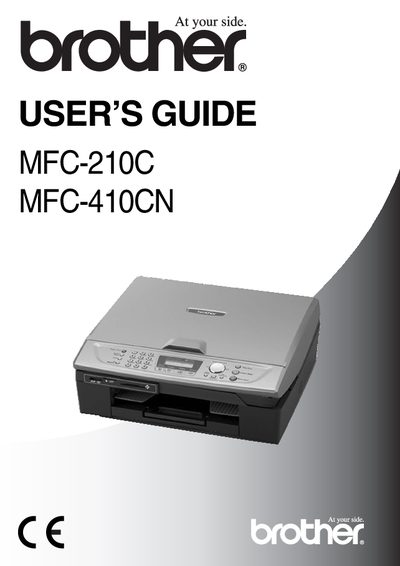 Brother MFC-210C and MFC-410CN User Manual - cover page