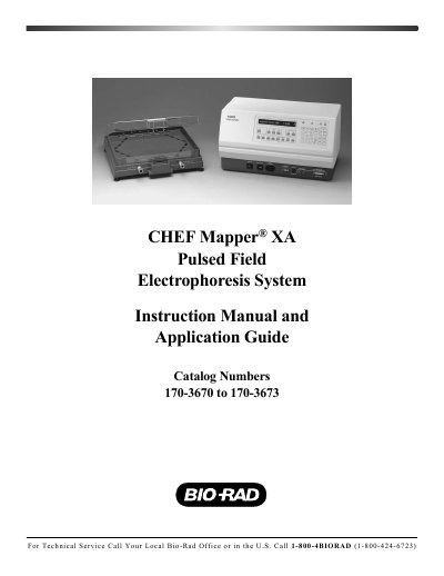 BIO RAD 170-3670 to 170-3673 Instruction Manual - cover page