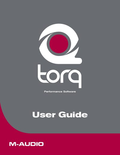M-Audio Torq Performance Software User Guide - cover page