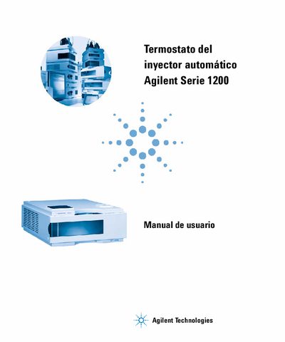 Agilent G1330B Series 1200 Automatic Injector Thermostat User Manual - cover page