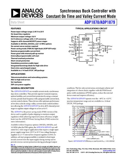 Analog Devices ADP1878/ADP1879 Datasheet - cover page