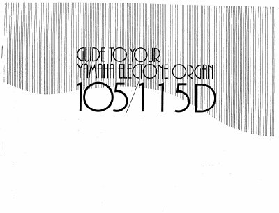 Yamaha 105/115D Electone Owner's Manual - cover page