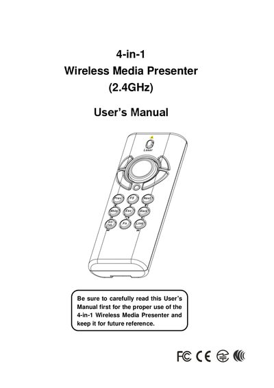 Laser 4-in-1 Wireless Media Presenter User Manual