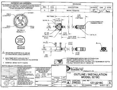 Dytran 3218C Accelerometer Data Sheet - cover page