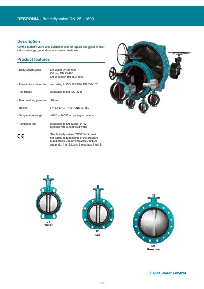 INTERAPP DESPONIA D1/D3/D4 technology data - cover page