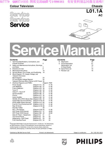 Philips L01.1A Service Manual