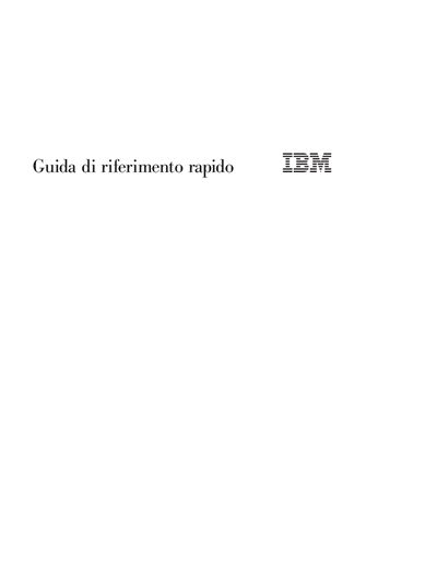 IBM 19K8197 Quick Reference Guide - cover page