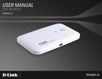D-Link DIR-457/DIR-457U User Manual - cover page