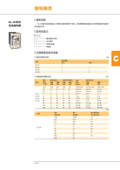 DL-30 Current Relay Manual - cover page