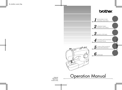 Brother 885-S25/S27 Sewing Machine Operation Manual - cover page