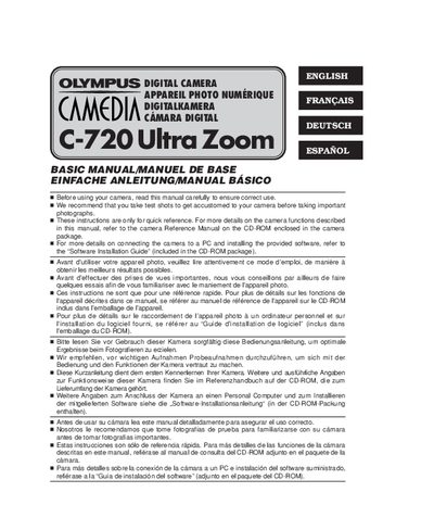 Olympus C-720 Ultra Zoom Basic Manual - cover page