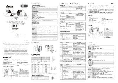 Delta Electronics DVPCOPM-SL Installation Manual - cover page