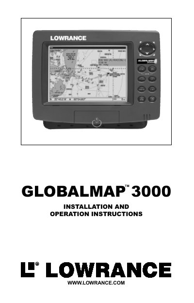 Lowrance GLOBALMAP 3000 Installation and Operation Instructions - cover page