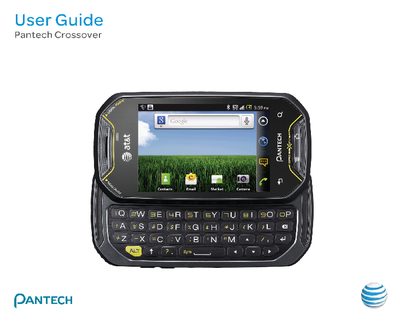 Pantech Crossover User Guide - cover page