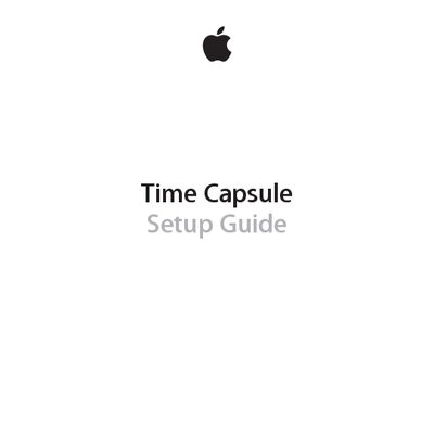 Apple Time Capsule User Guide - cover page